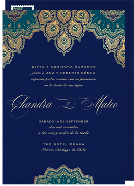 'Exquisite Peacock' Wedding Invitation