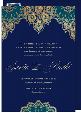 'Exquisite Peacock' Wedding Invitation