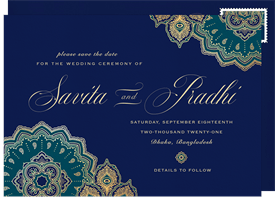 'Exquisite Peacock' Wedding Save the Date