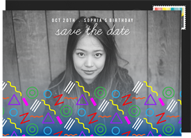 'Party Pattern' Adult Birthday Save the Date