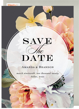 'Soft Floral Bouquet' Wedding Save the Date