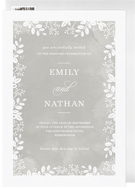 'Botanical Frame' Wedding Invitation