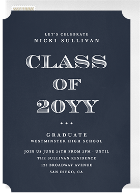 'Traditional Cutout' Graduation Invitation