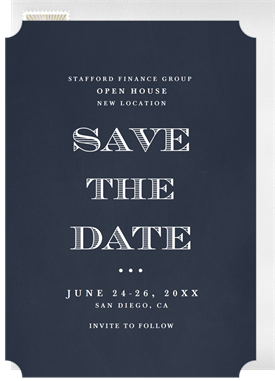 'Traditional Cutout' Business Save the Date