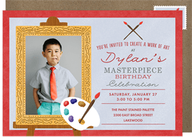 'Little Artist' Kids Birthday Invitation