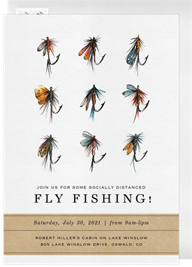 'Fly Fishing Grid' Social Distancing Invitation