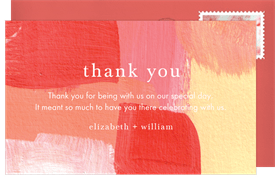 'Painterly Strokes' Wedding Thank You Note