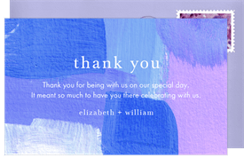 'Painterly Strokes' Wedding Thank You Note