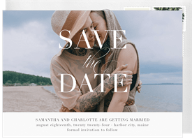 'Classic Overlay' Wedding Save the Date