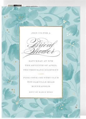 'Elegant Florals' Bridal Shower Invitation