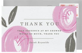'Full Bloom' Bridal Shower Thank You Note