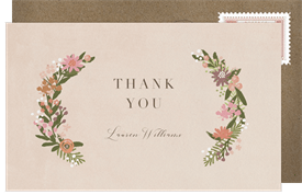 'Baby Flowers' Baby Shower Thank You Note