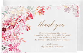 'Watercolor Wildflowers' Wedding Thank You Note