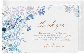 'Watercolor Wildflowers' Wedding Thank You Note