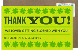 'Let's Day Drink!' St. Patrick's Day Thank You Note