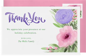 'Floral Duo' Easter Thank You Note
