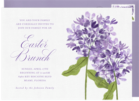 'Hand-painted Hydrangeas' Easter Invitation