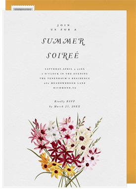 'Summer Wildflowers' Entertaining Invitation