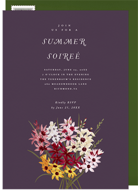 'Summer Wildflowers' Summer Party Invitation
