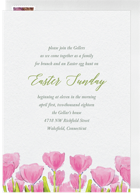 'Tulip Field' Easter Invitation