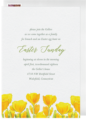 'Tulip Field' Easter Invitation