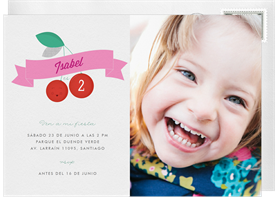 'Happy Cherries' Kids Birthday Invitation