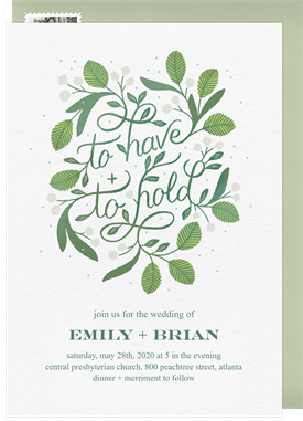 'Blooming Sentiment' Wedding Invitation