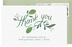 'Blooming Sentiment' Wedding Thank You Note