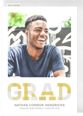 'Bold Grad' Graduation Announcement