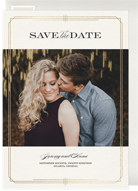 'Art Deco Frame' Wedding Save the Date