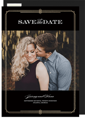 'Art Deco Frame' Wedding Save the Date