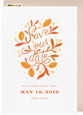 'Blooming Sentiment' Wedding Save the Date