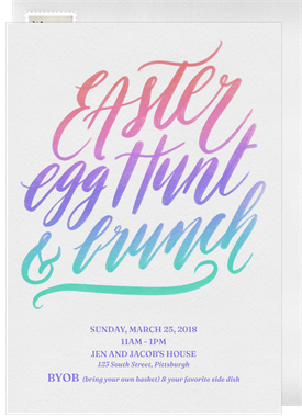 'Ombre Egg Hunt' Easter Invitation