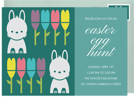 'Spring Bunnies' Easter Invitation