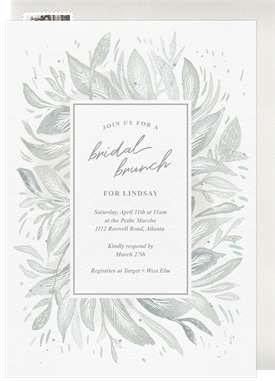 'Whimsical Botanicals' Bridal Shower Invitation