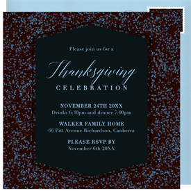 'Speckled Bokeh' Thanksgiving Invitation