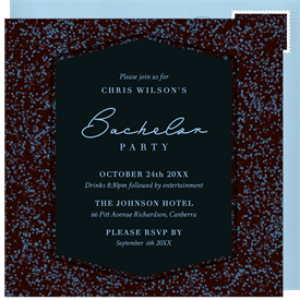 'Speckled Bokeh' Bachelor Party Invitation