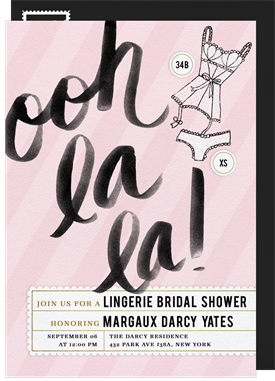 'Ooh La La!' Bridal Shower Invitation