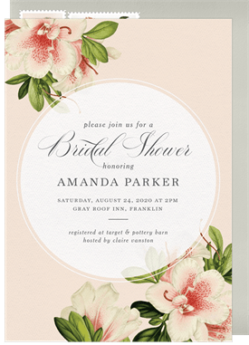 'Blush Azaleas' Bridal Shower Invitation