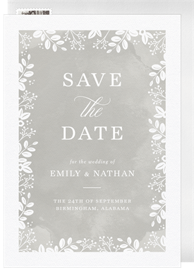 'Botanical Frame' Wedding Save the Date