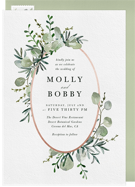 'Eucalyptus Frame' Wedding Invitation
