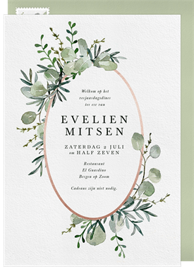 'Eucalyptus Frame' Adult Birthday Invitation