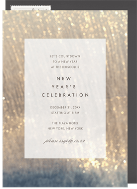 'Chic Shimmer' New Year's Party Invitation