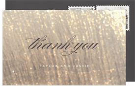'Chic Shimmer' Wedding Thank You Note