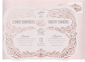 'Flourish Frame' Wedding Invitation