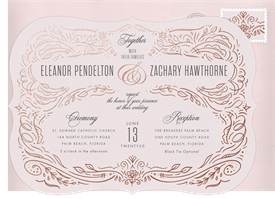 'Flourish Frame' Wedding Invitation