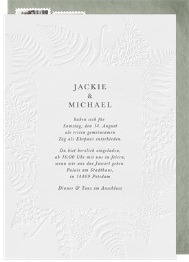 'Simple Foliage' Wedding Invitation