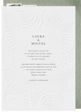 'Simple Foliage' Wedding Invitation