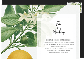 'Botanical Illustrations' Wedding Invitation