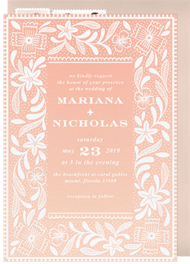 'Southwestern Florals' Wedding Invitation